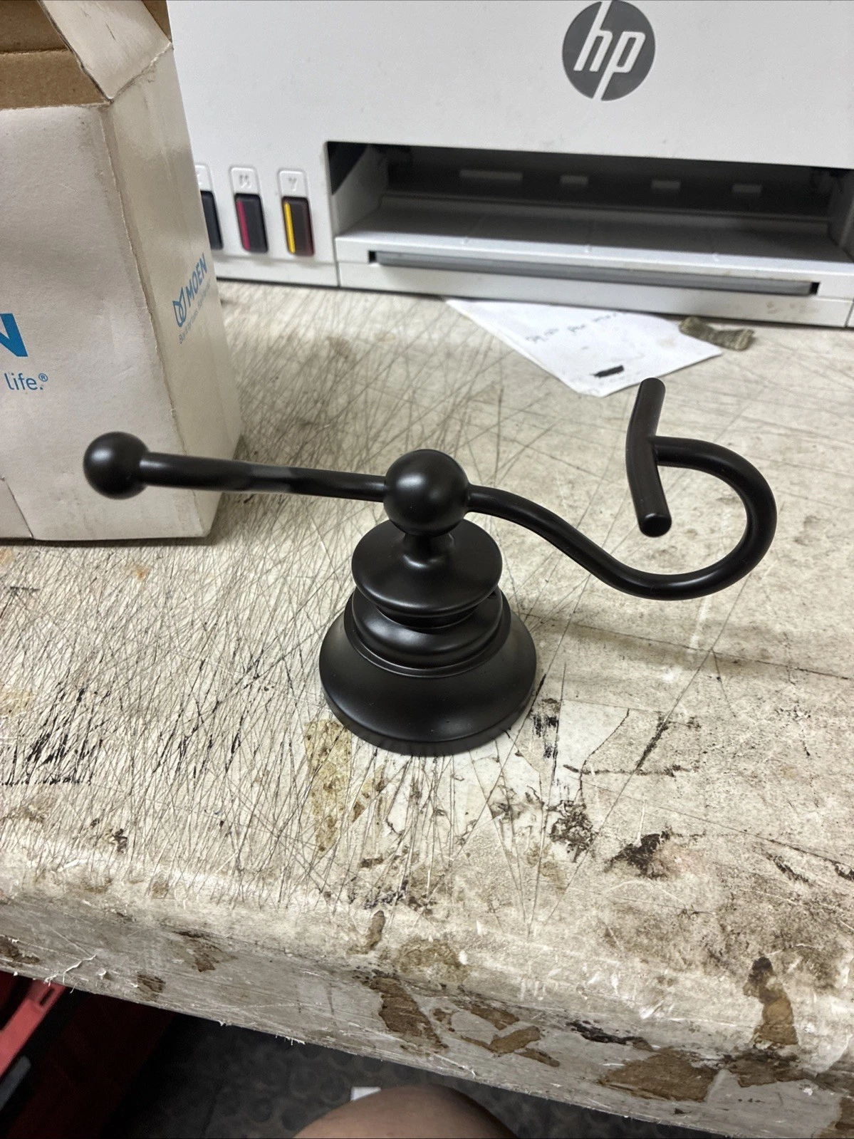 MOEN Show House YB9803WR Waterhill Bath Robe Hook in Wrought Iron New in Box - Image 3