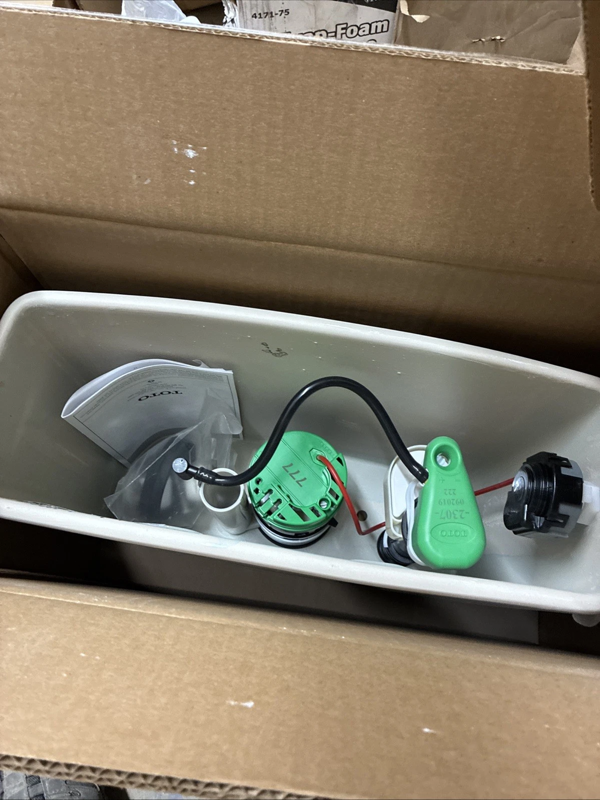 TOTO ST746SMA#12 1.6 GPF Tank Sedona Beige Drake Toilet Tank Box Opened To Insp. - Image 2