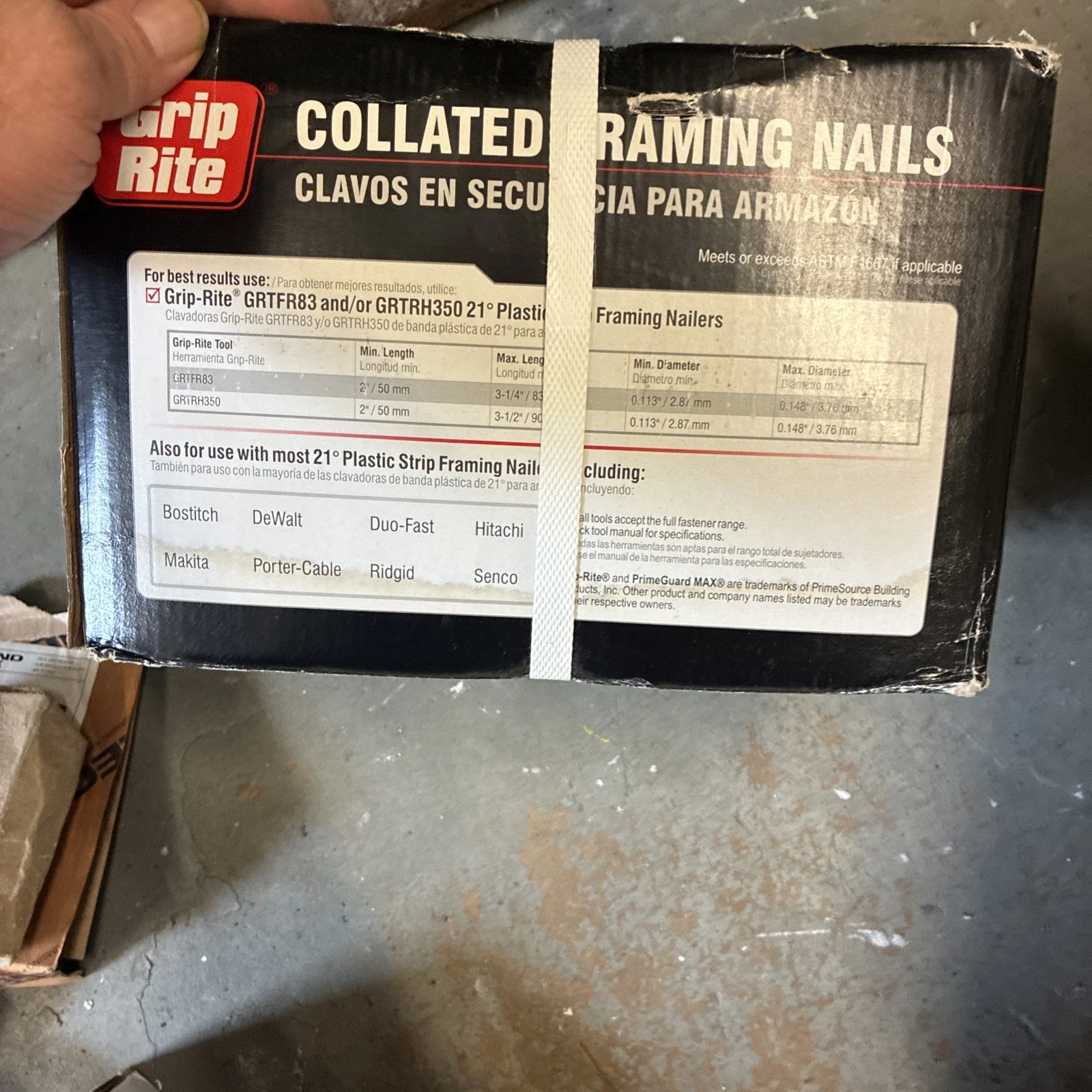 Collated Framing Nails/strip 3”X.120” Brigh Coated 4000 Pcs. - Image 2