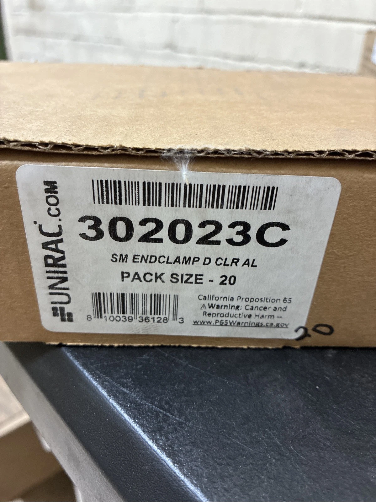 UNIRAC 302023C SM Endclamp D CLR AL Pack Of 20