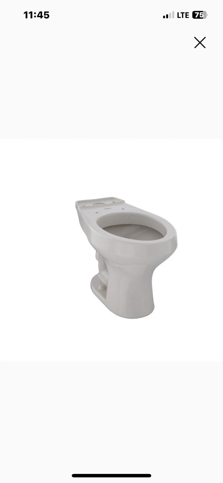 TOTO Rowan Universal Height Elongated Toilet Bowl Sedona Beige - C406F#12.