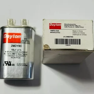 Dayton 2Mdy9 Run Capacitor,15 Mfd,440V,Oval