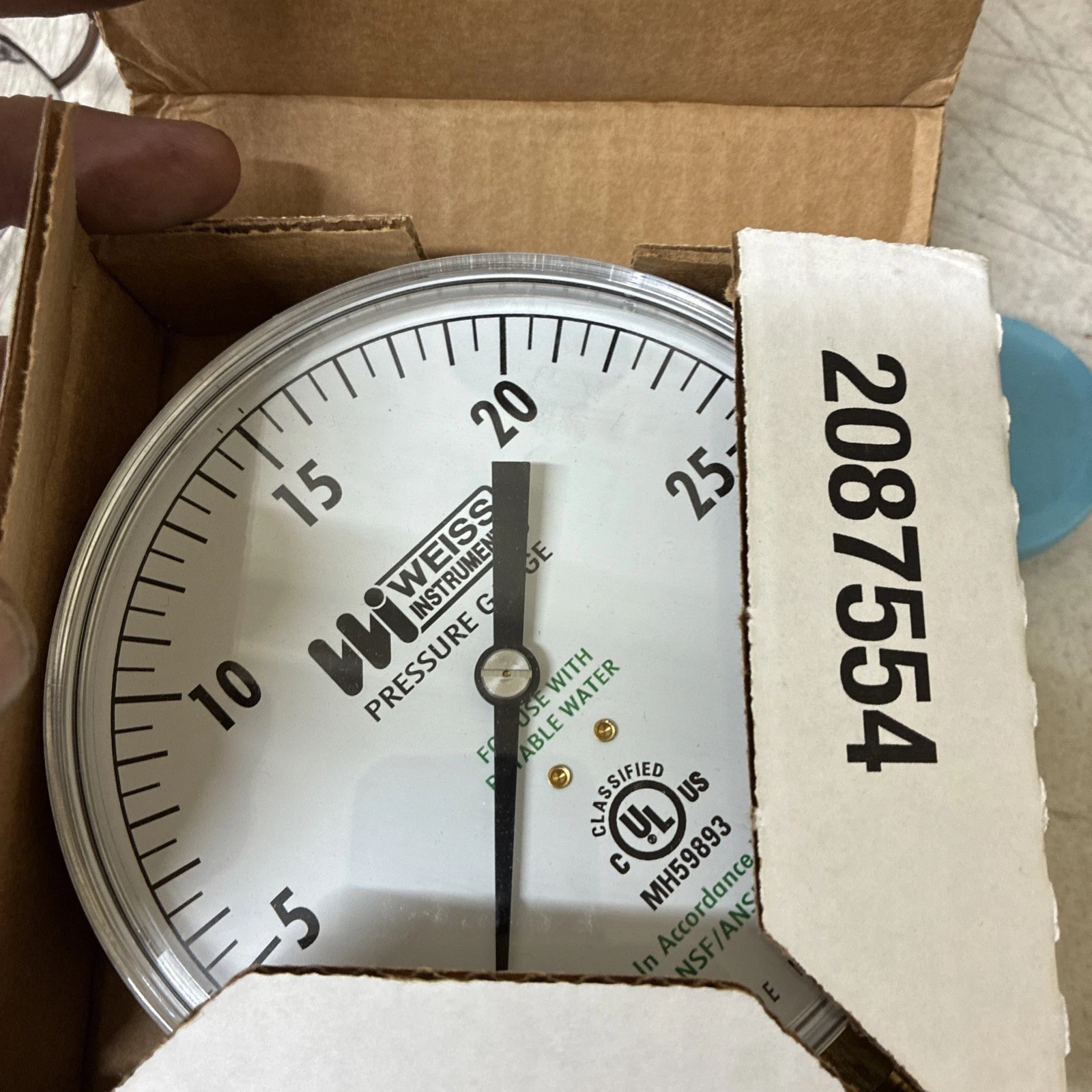 45CTSLF-030-4L-PO Weiss Instruments Pressure Gauge 30 PSI 1/4" NPT LM - Image 5