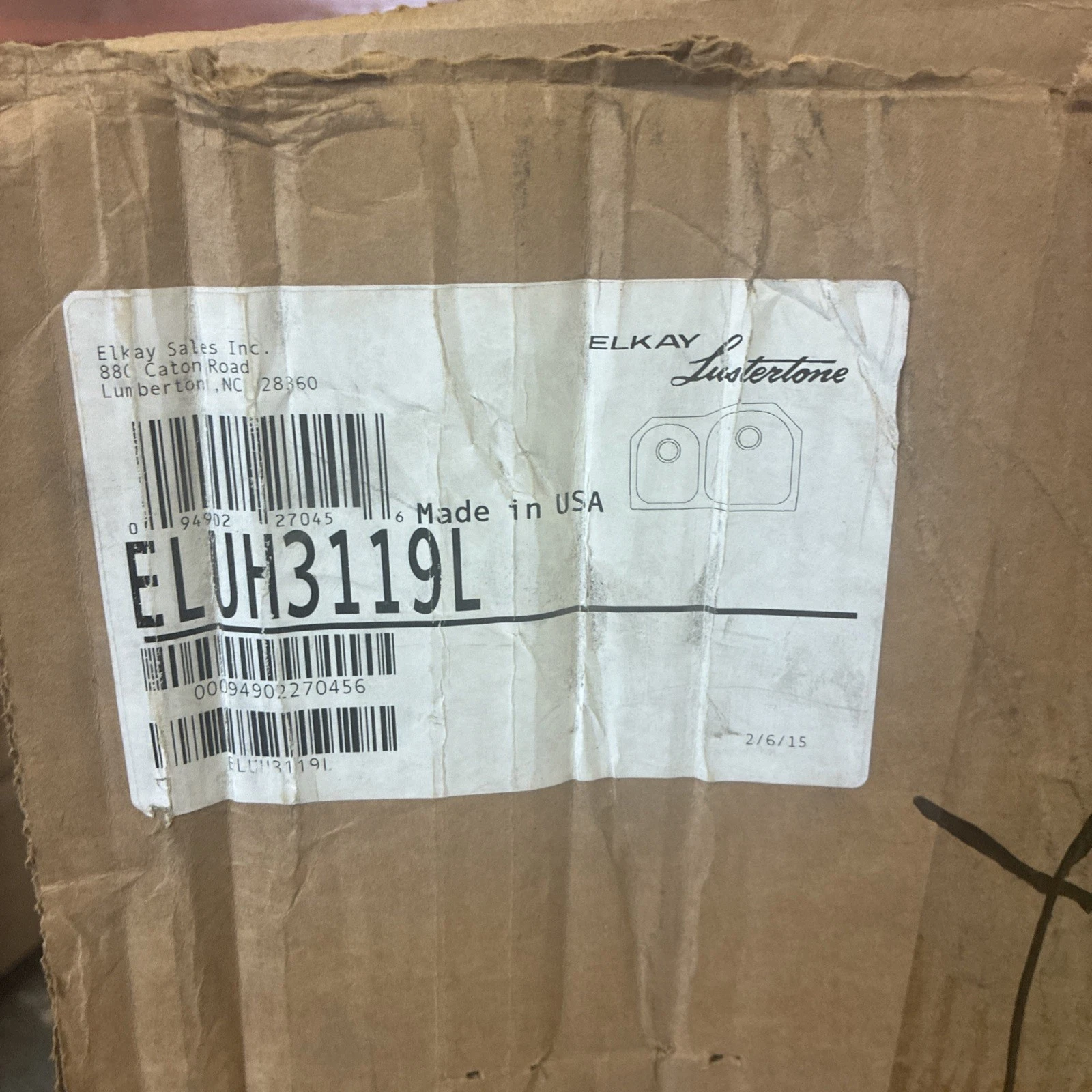Elkay ELUH3119L Undermount Double Basin Sink - Image 2