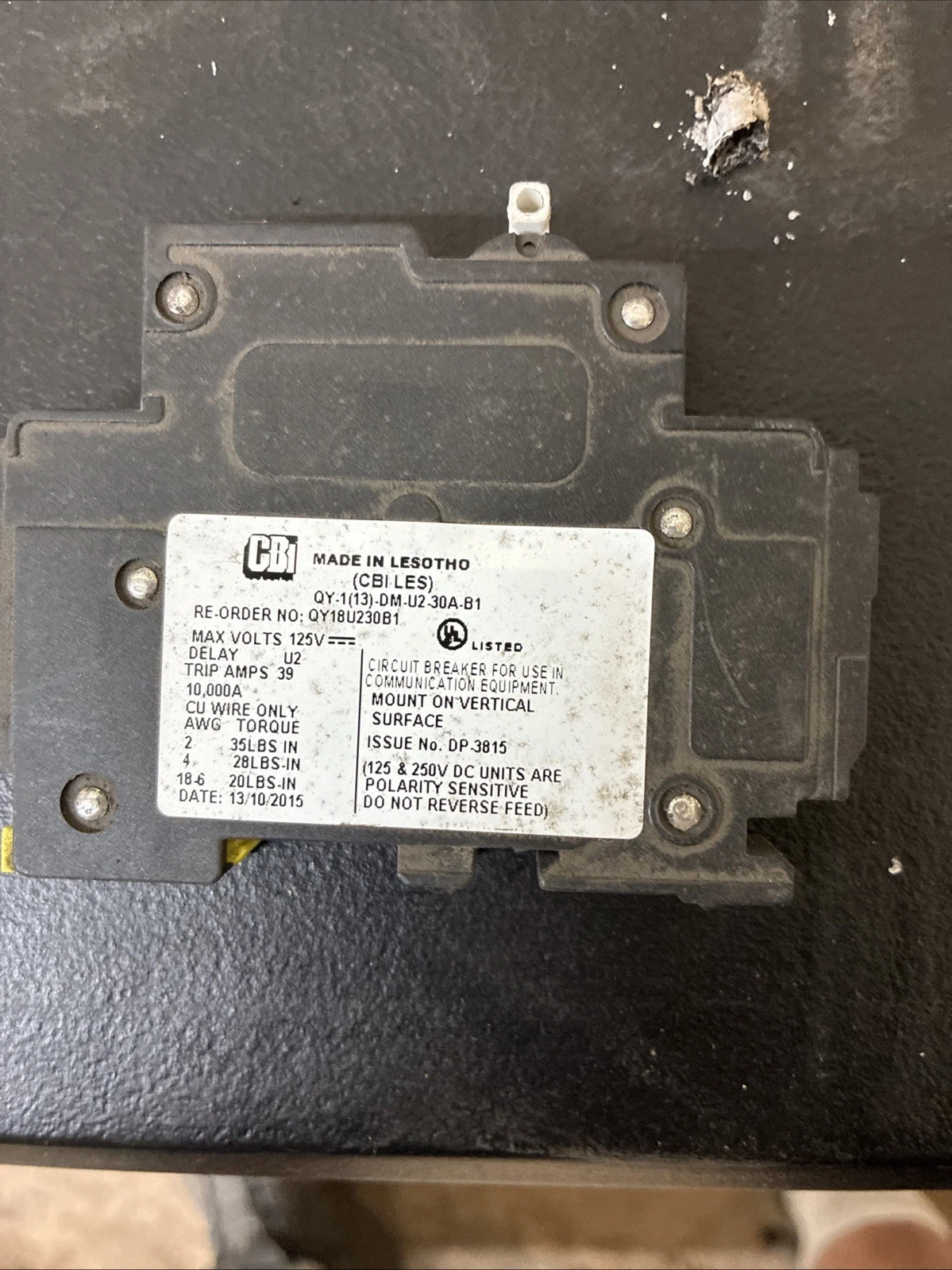 Midnite Solar MNEPV30-150-1PNP Breaker 30A 150VDC 1Pole DIN NON-POLARIZED - Image 4