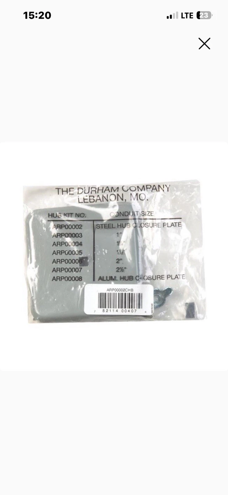 Eaton ARP00002CHB Small Meter Socket Hub Closure Plate 8 L x 5 W in. Lot Of 2
